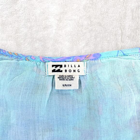 Billabong Daring Heart Maxi Dress | NWT | Blue Boho Long Sleeve | Size S - Picture 6 of 7